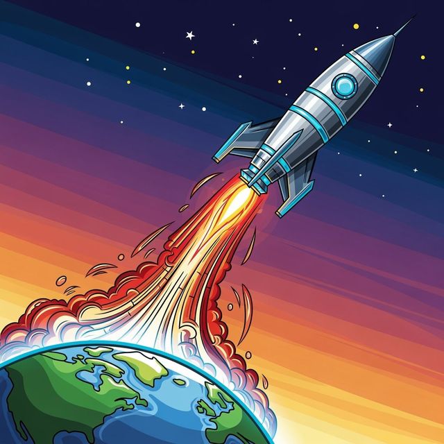 Create a Rocket Drawing with AI gallery