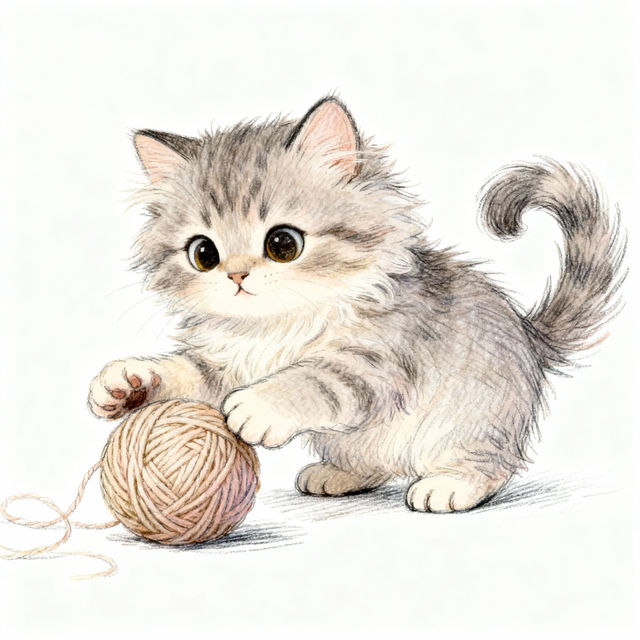 Cute Cat Sketches - AI Generated gallery