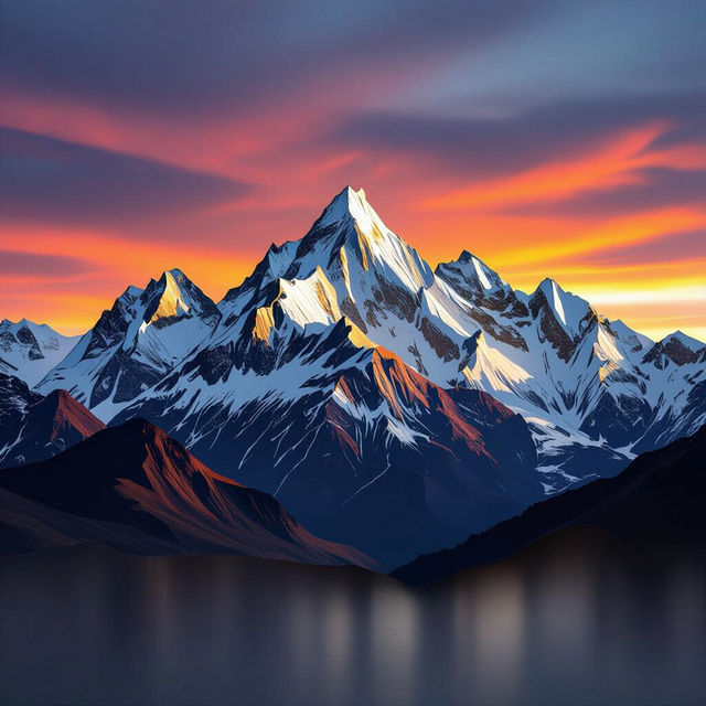 Metal Mountain Wall Art - AI Generated gallery