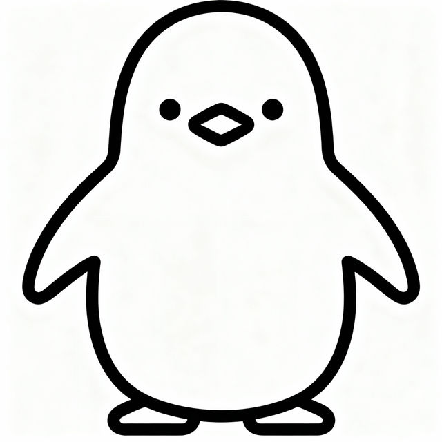 Simple Penguin Drawings gallery