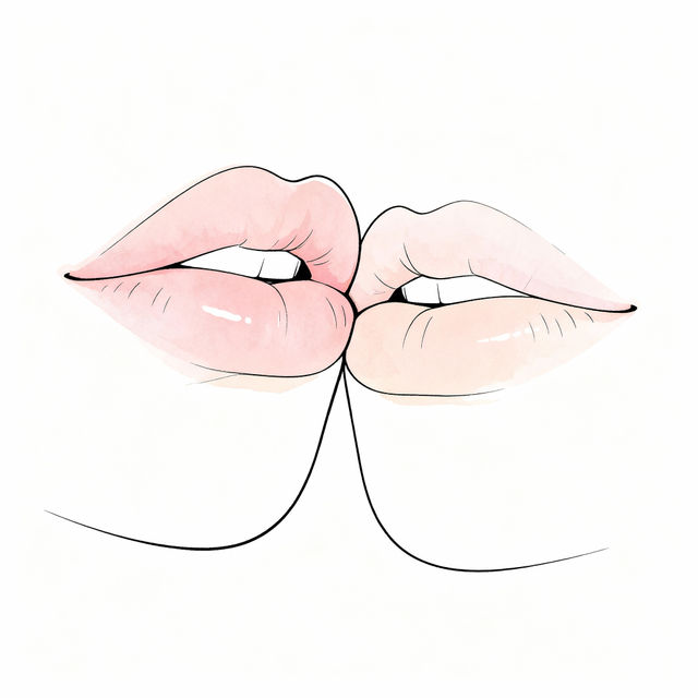 Easy Kiss Drawings gallery