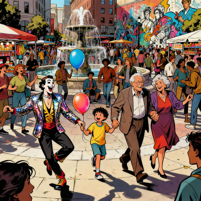 Crowd Of People Drawings - Made With AI gallery