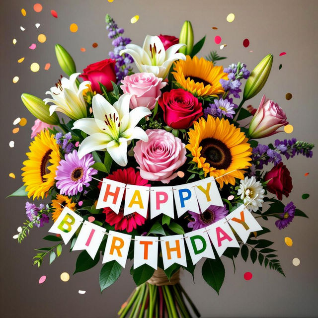 Birthday Flowers Images - Made With AI gallery
