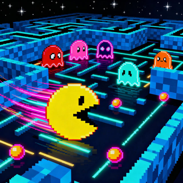 Pac-Man Drawings - AI Generated Art gallery