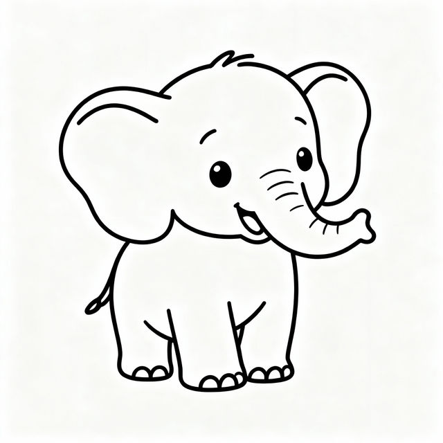 Elephant Simple Drawings gallery