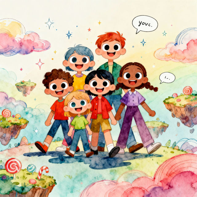 Cute Drawings of People - Made With AI gallery