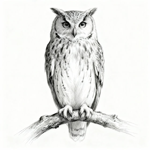 Owl Sketch Easy - Made With AI gallery