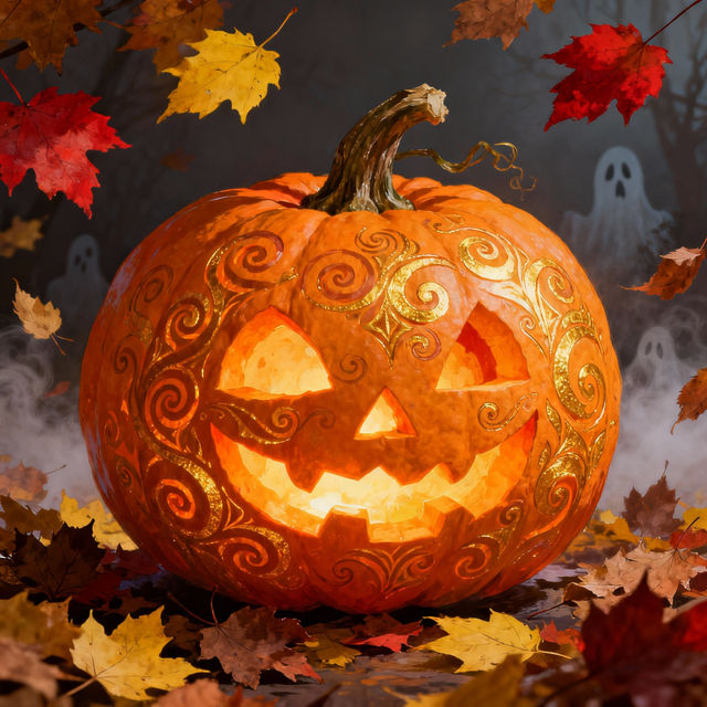 Pumpkin Carving Drawings - AI Generated Art gallery