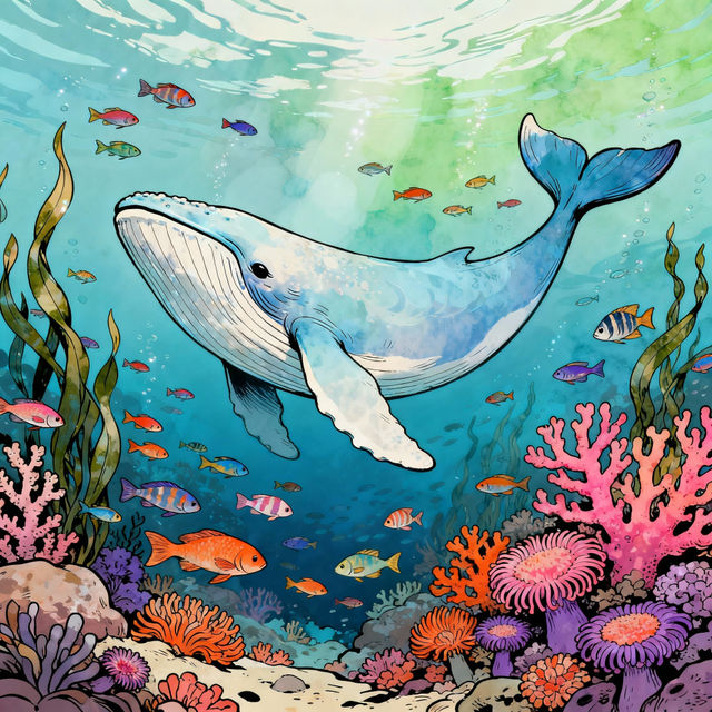 Sea Animal Drawings - Made With AI gallery
