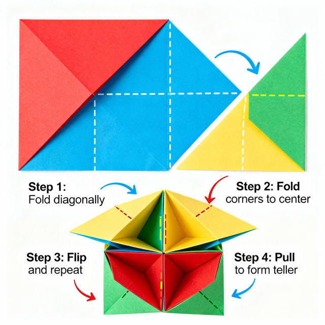 How To Make A Fortune Teller Step By Step With Pictures gallery