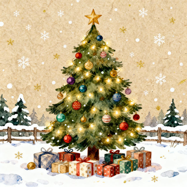 Christmas Trees Drawings - AI Art gallery