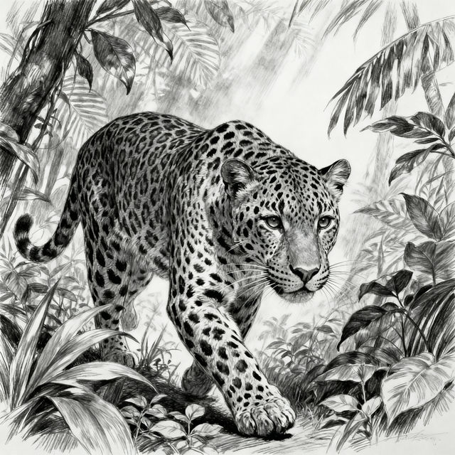 Jaguar Animal Drawings gallery