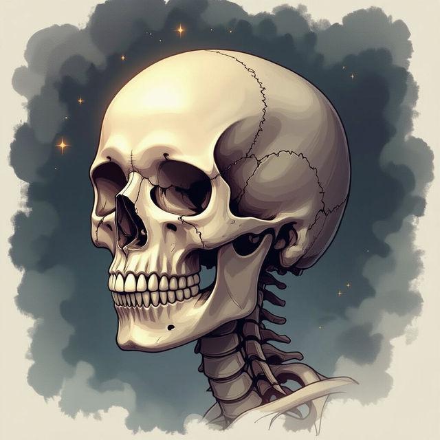 Bones Drawing - AI Generated Art gallery