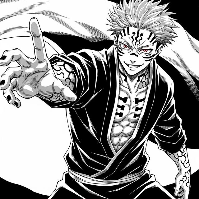 Create a Sukuna Drawing With AI gallery