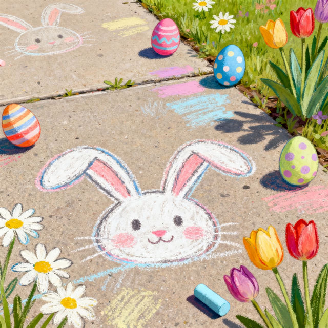 Easter Chalk Art gallery