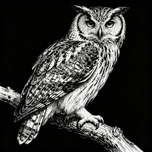 Owl Sketches - AI Generated gallery