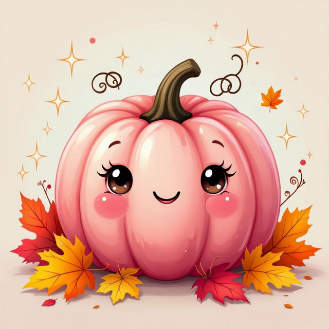 Cute Pink Pumpkin Wallpaper gallery