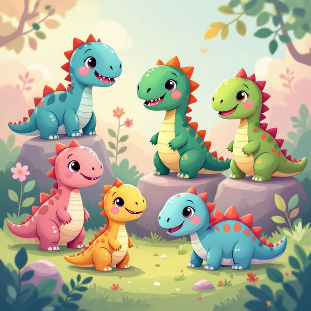 Cute Dino Wallpaper gallery