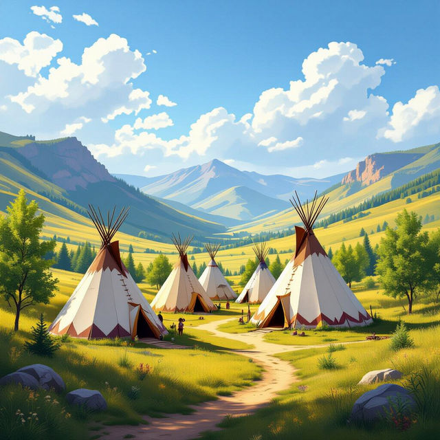 Pictures Of Teepees - AI Generated gallery