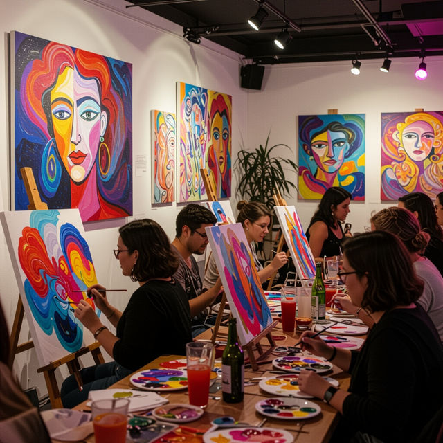 Dabble Art Bar - AI Art gallery