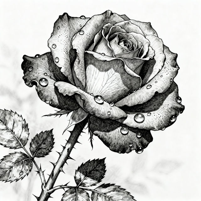 Drawings Of Roses - AI Generated gallery