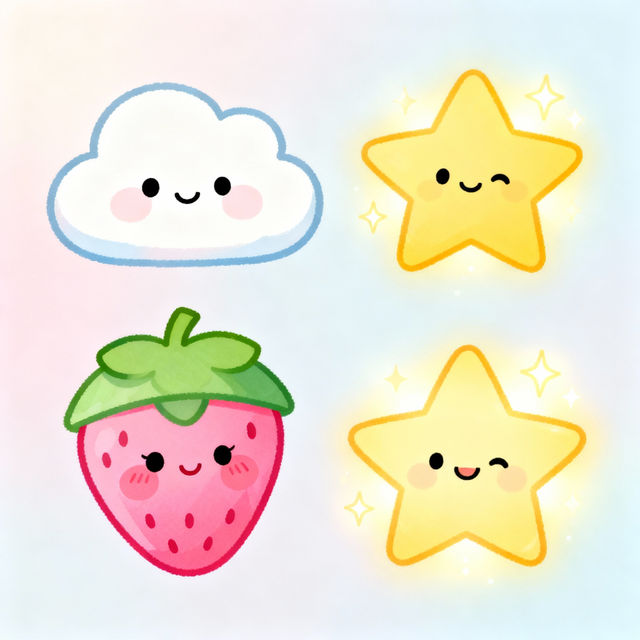 Cute Kawaii Drawings - Easy AI Art gallery