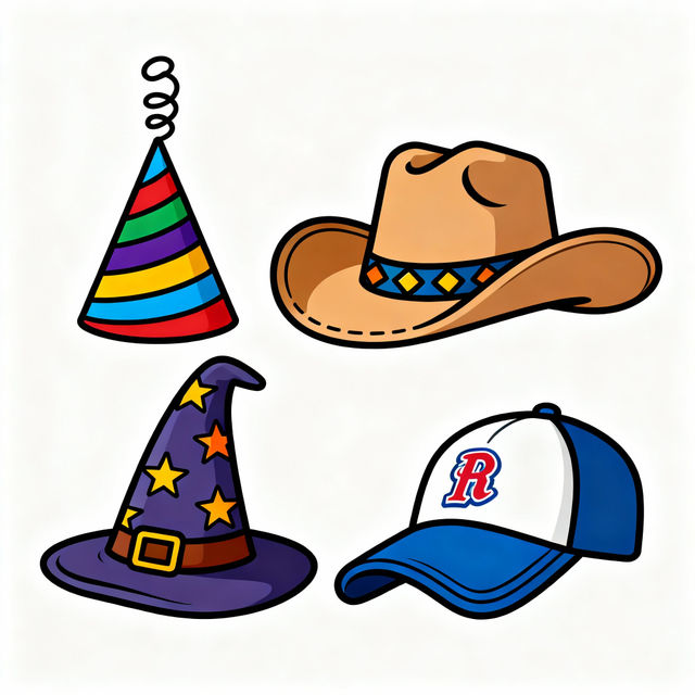 Clip Art Hats - AI Generated gallery