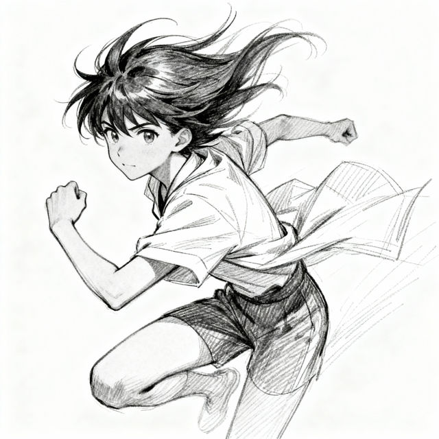 Anime Drawing Sketches - AI Generated gallery