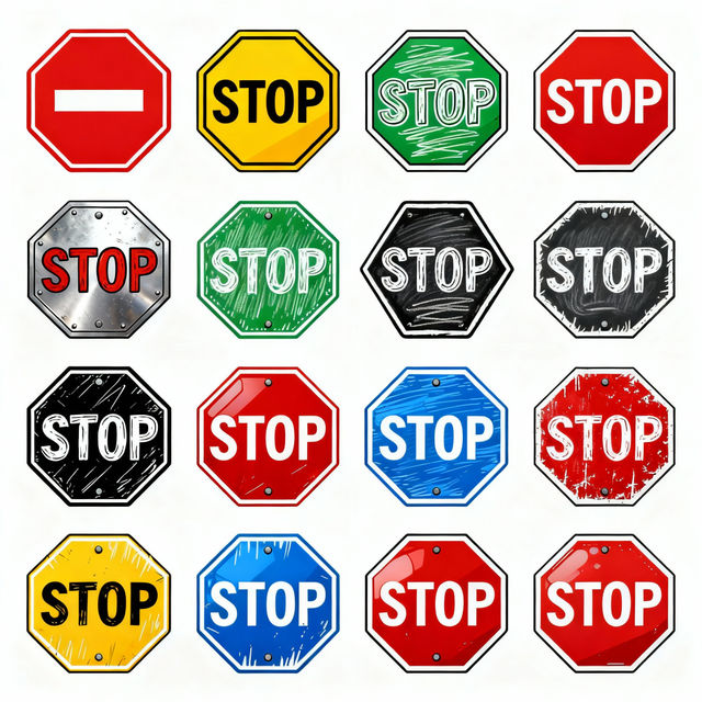 Clip Art Stop Signs - Made With AI gallery