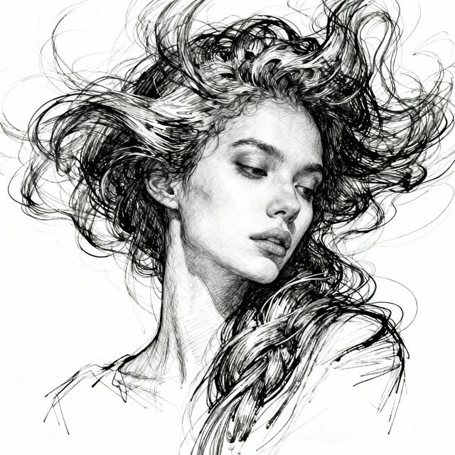 Hair Sketch Ideas - Made With AI gallery