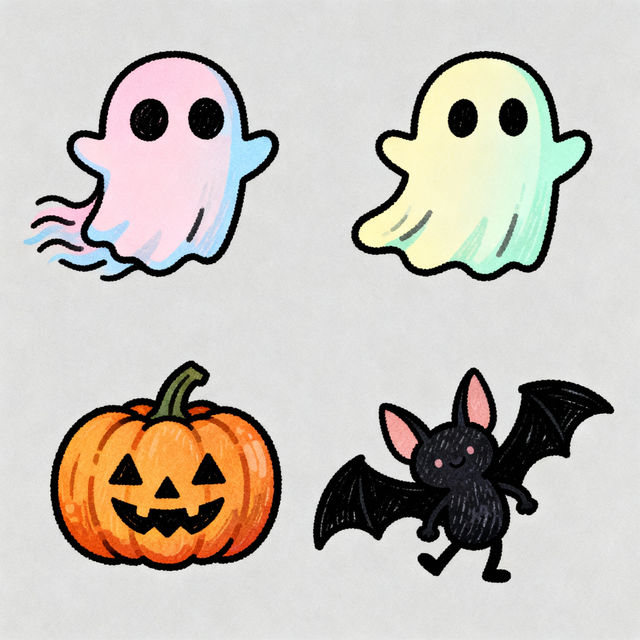 Easy Cute Halloween Drawings gallery