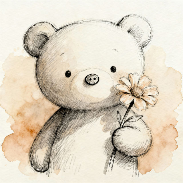 Sketch Teddy Bear Drawings - AI Generated gallery