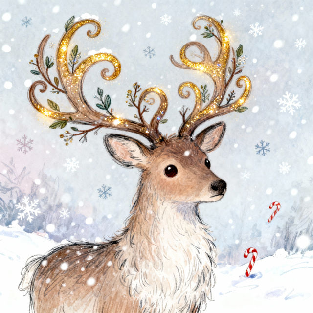 Reindeer Sketches - AI Generated gallery