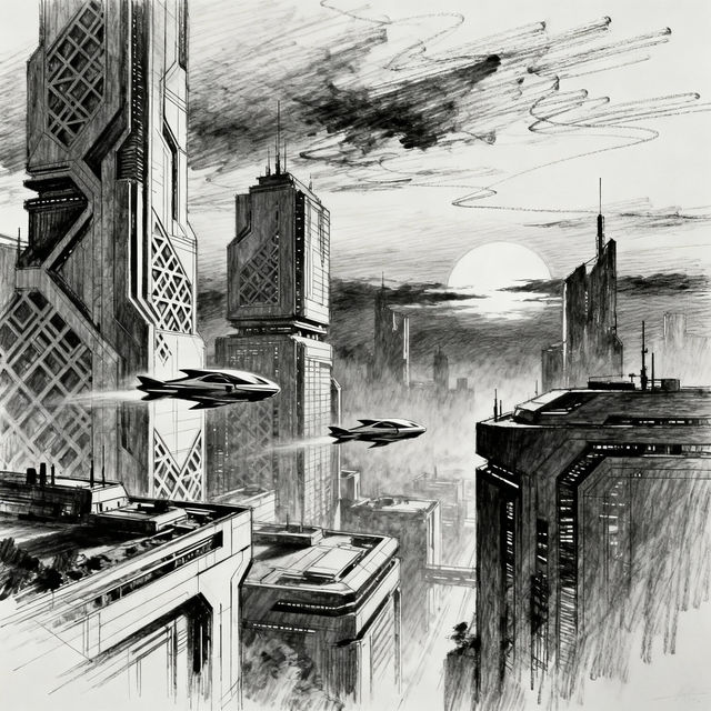 Cityscape Drawings - Made With AI gallery
