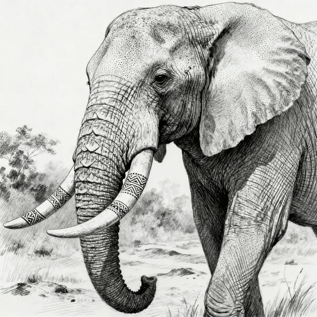 Drawings Of Elephants gallery