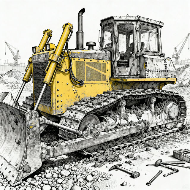 Bulldozer Drawings - Made With AI gallery
