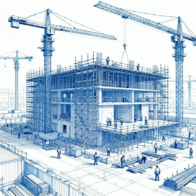 Construction Site Drawings - AI Generated gallery