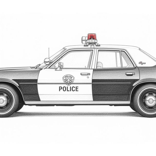 Explore AI-Generated Police Car Drawings gallery