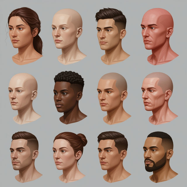 Head Drawing Reference - AI Generated gallery