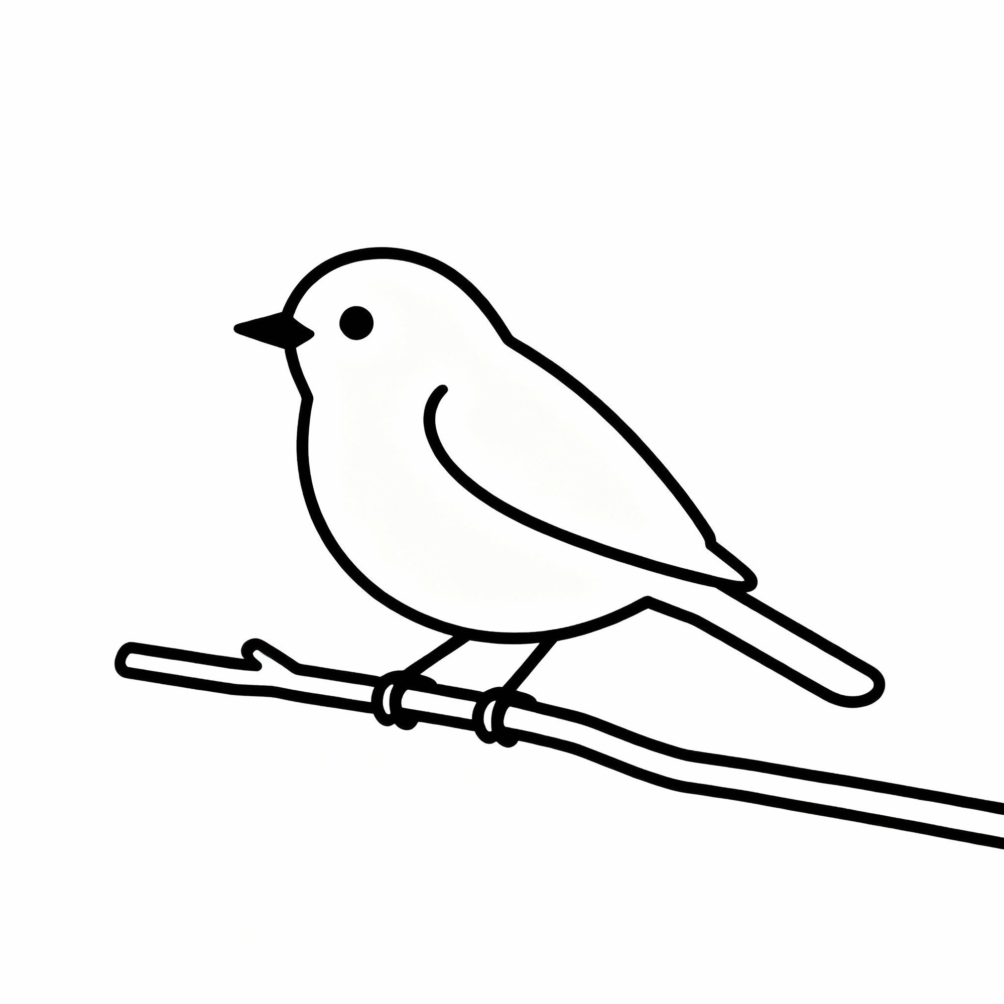 Simple Easy Bird Drawing - Create Your Own AI Art