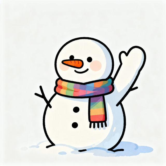 Snowman Cartoon Drawings - Made With AI gallery