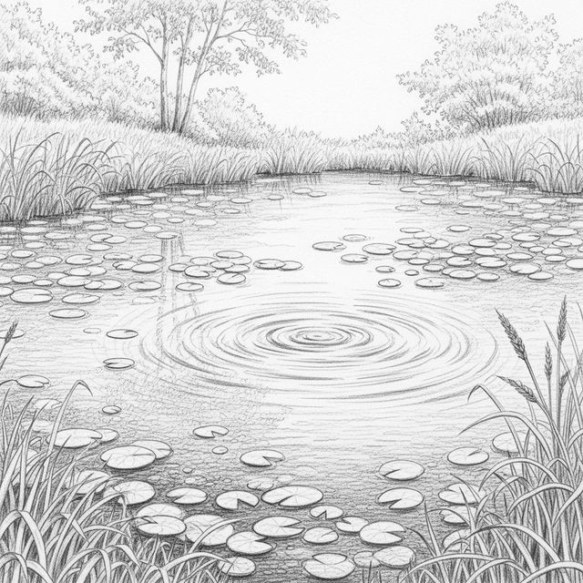 Explore AI-Generated Pond Drawings gallery