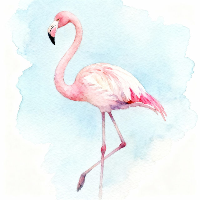 Drawing Of A Flamingo gallery