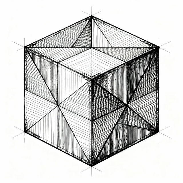 3D Cube Drawings gallery