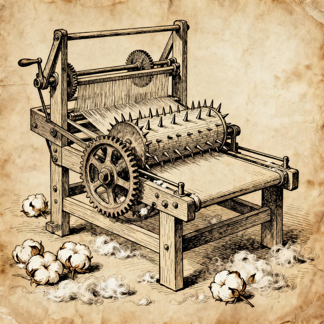 Cotton Gin Drawings - AI Generated gallery