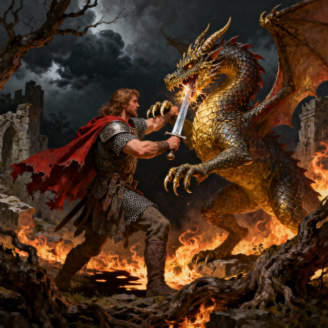 Beowulf Drawings - AI Generated gallery