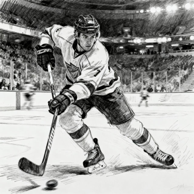 Hockey Drawings - AI Generated gallery