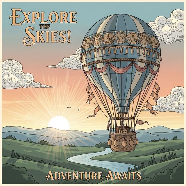 Hot Air Balloon Drawings gallery