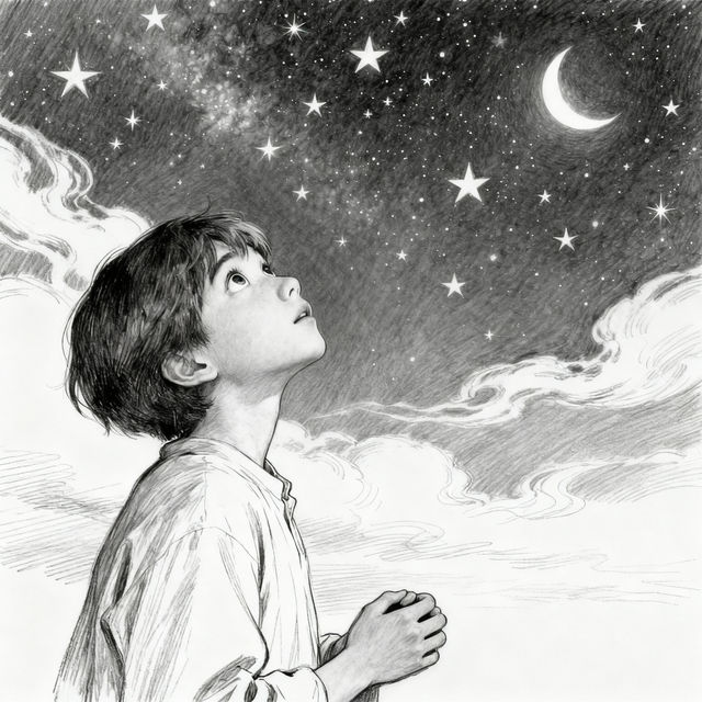 Person Looking Up Drawings - AI Generated Art gallery