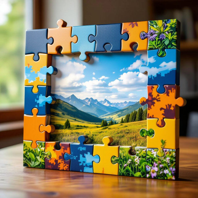 Puzzle Picture Frames - AI Generated gallery